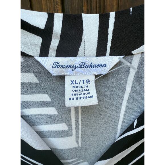 Tommy Bahama Black White Abstract Print Sleeveless Maxi Dress XL - Picture 8 of 8